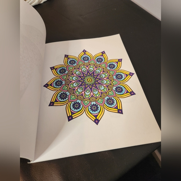 Set Of 3 Coloring Books 2 Adult Coloring Books De-Stress Relief And 1 Easy Inter - Picture 8 of 8